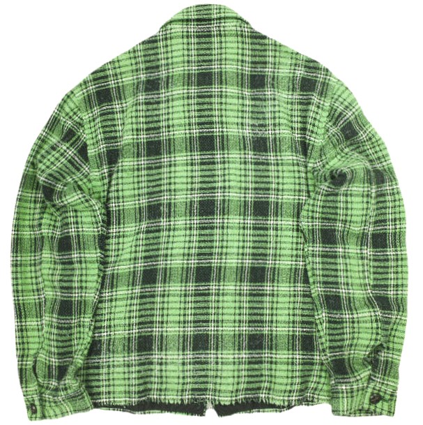 roarguns ロアーガンズ 24SS 日本製 PLAID ZIP SHIRTS カットオフ 