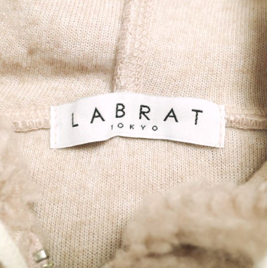 LABRAT ラブラット BOA FLEECE ANORAK JACKET ロゴ刺繍 ボアフリース 