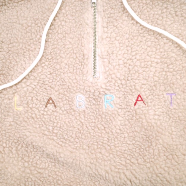 LABRAT ラブラット BOA FLEECE ANORAK JACKET ロゴ刺繍 ボアフリースアノラックパーカー M ピンク BERBERJIN ベルベルジン トップス【中古】【LABRAT】 LABRAT ラブラット BOA FLEECE ANORAK JACKET ロゴ刺繍 ボアフリース