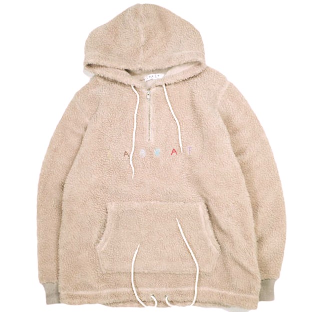 LABRAT ラブラット BOA FLEECE ANORAK JACKET ロゴ刺繍 ボアフリース 