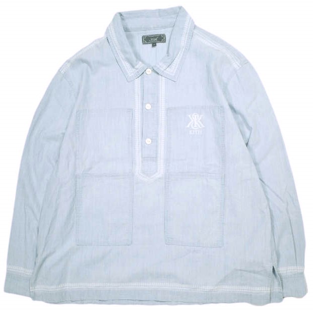 KITH NYC キスニューヨークシティ 25SS CHAMBLAY PATERSON SHIRT シャンブレーパターソンシャツ 25050060000920 M ライトインディゴ 長袖
