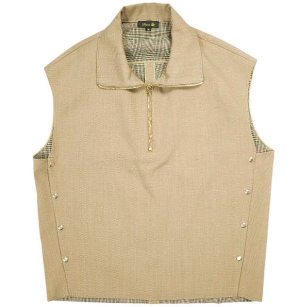 Drawer ドゥロワー 24AW 日本製 FALL2 プルオーバー ウールコットンベスト 6521-234-1272 36 Beige ジレ 定価126,500円 トップス