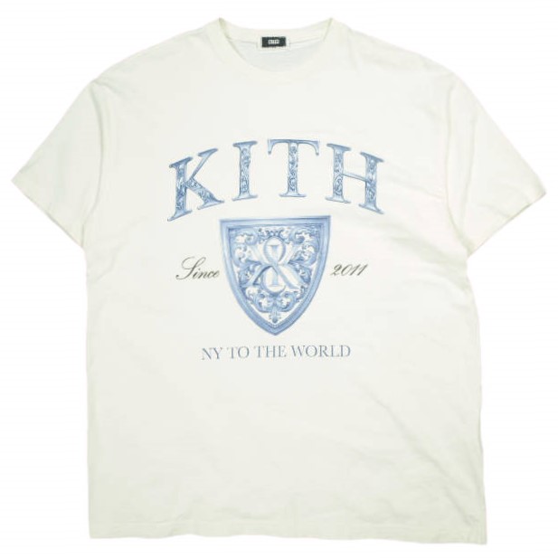 KITH NYC キスニューヨークシティ 25AW FOR MIAMI EXCLUSIVE INSTORE TEE NY TO THE WORLD Tシャツ 25073060000230 M OFF WHITE ロゴ