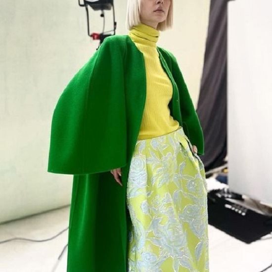 Drawer ドゥロワー 23SS 18Gカシミヤシルクリブタートルネックニット