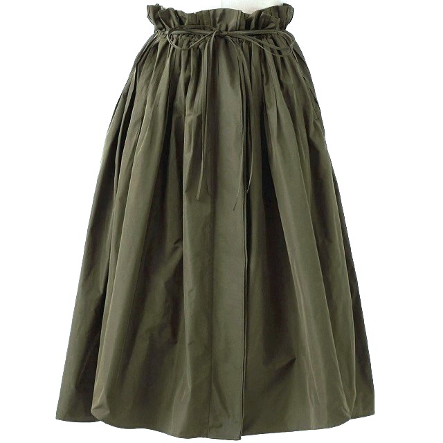T-mat Masaki-Paris ティーマット マサキパリ 24AW 日本製 ギャザーロングスカート FMAT-241030 1 OLIVE Drawer ボトムス