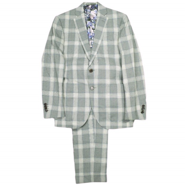 Tollegno 1900 トレーニョ グレンチェックスーツ 春夏モデル オーダー Tollegno 1900 トレーニョ グレンチェックスーツ 春夏モデル オーダー