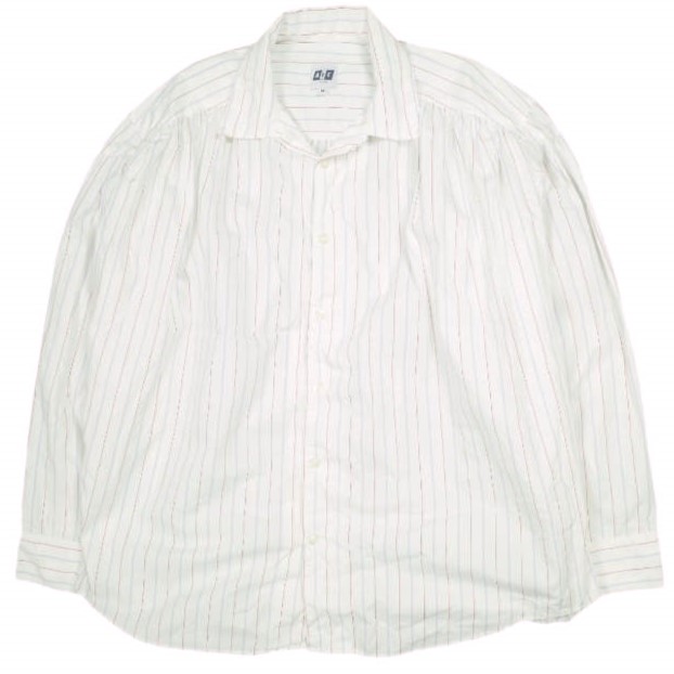 AiE (Arts in Education) エーアイイー Painter Shirt - Regent St. ペインターシャツ リージェントストライプ M WHITE 長袖 ギャザー