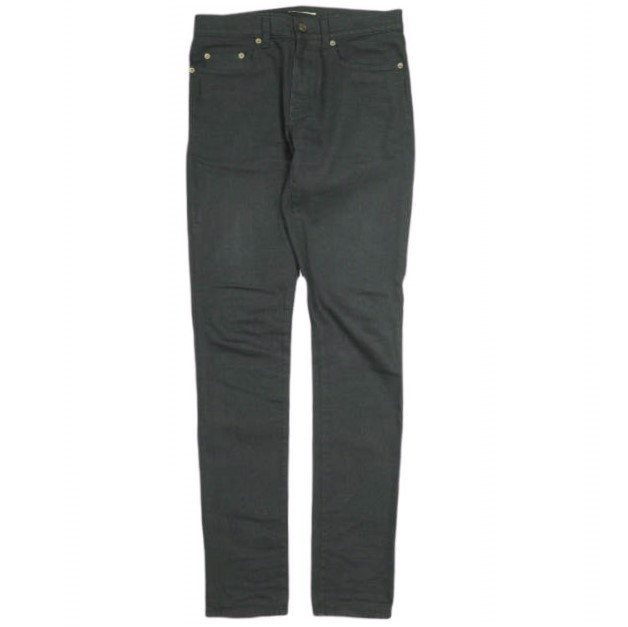 SAINT LAURENT サンローラン SKINNY-FIT JEANS IN WORN BLACK STRETCH
