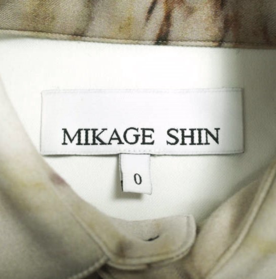 MIKAGE SHIN ミカゲシン 22AW 日本製 OPEN SLEEVE SHIRT グラフィックプリントオープンスリーブシャツ 22AW-0405 0 BEIGE 長袖 トップス_7