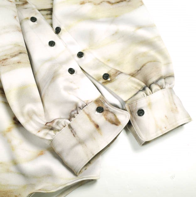 MIKAGE SHIN ミカゲシン 22AW 日本製 OPEN SLEEVE SHIRT グラフィックプリントオープンスリーブシャツ 22AW-0405 0 BEIGE 長袖 トップス_4