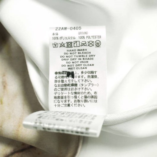 MIKAGE SHIN ミカゲシン 22AW 日本製 OPEN SLEEVE SHIRT グラフィックプリントオープンスリーブシャツ 22AW-0405 0 BEIGE 長袖 トップス_8