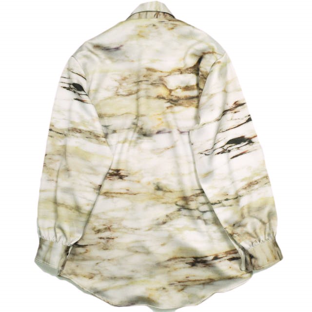 MIKAGE SHIN ミカゲシン 22AW 日本製 OPEN SLEEVE SHIRT グラフィックプリントオープンスリーブシャツ 22AW-0405 0 BEIGE 長袖 トップス_1