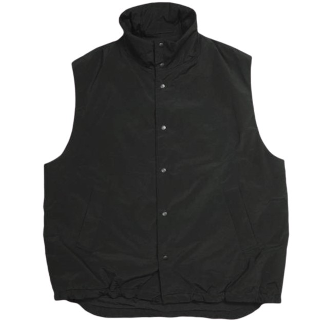 ATON エイトン 日本製 TECHNO COTTON PADDED VEST テクノコットンパデッドベスト JKAGSW0905 06(L) BLACK 中綿 定価86,900円 アウター