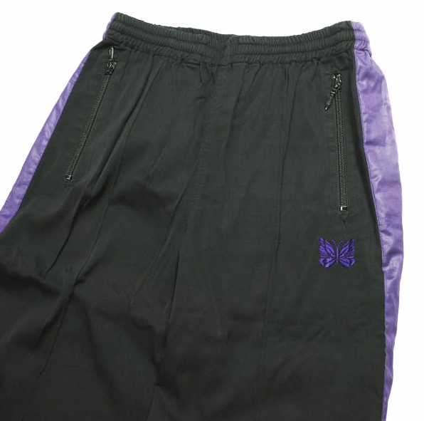 Needles ニードルス 20SS 日本製 Cupra Track Pants キュプラトラックパンツ GL352 XS BLACK/PURPLE イージー ジャージ ボトムス_2