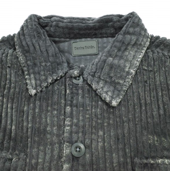 新品 Danke Schon ダンケシェーン 25AW 2.5W CHEMICAL CODUROY SHIRT ケミカルコーデュロイシャツ UNS25127 M グレー オーバーサイズ CPO
