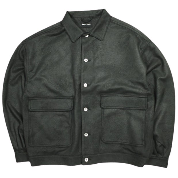 新品 Danke Schon ダンケシェーン 25AW WEB＆限定 ECOSUEDE COVERALLS エコスエード カバーオール UNS25138-OT L ブラック