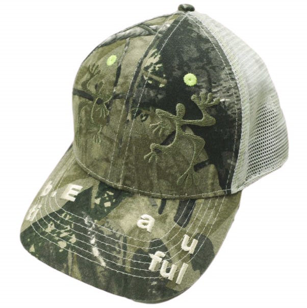 b.Eautiful ビューティフル 24AW Biyu Trucker Hat 6パネルメッシュキャップ C008-HT-001 Free Olive Camo スナップバック 帽子
