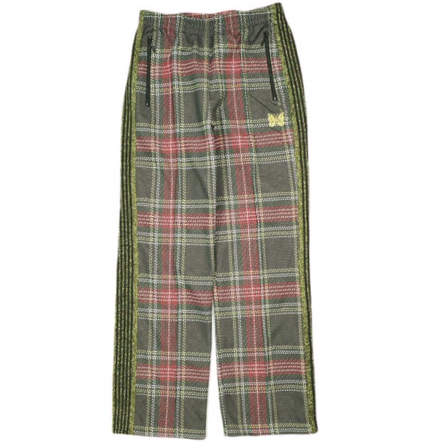 Needles ニードルス 23AW NEPENTHES直営店限定 TRACK PANT - POLY JQ. タータンチェック トラックパンツ NS1502 S Red ジャージ イージー