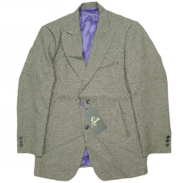 新品 Needles ニードルス 23AW Peaked Lapel 2B Jacket - Glen Plaid ピークドラペル2Bジャケット グレンチェック NS142 M テーラード