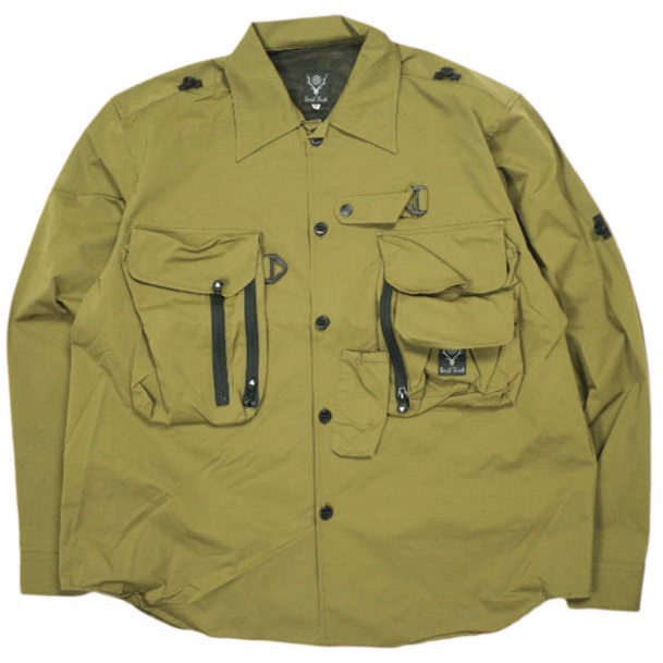South2 West8 サウスツーウェストエイト S2W8 23SS Tenkara Trout Shirt - Poly Stretch Twill テンカラトラウトシャツ MR712 M MOSS