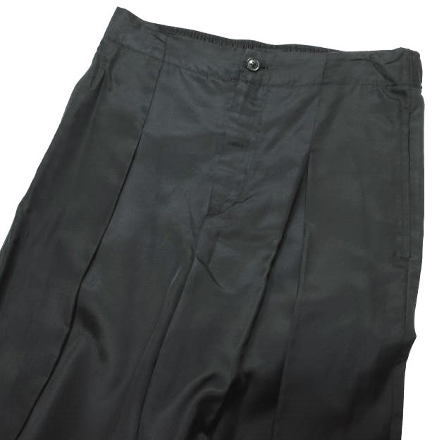 TOGA トーガ 23AW 日本製 Cupra satin pants キュプラサテンパンツ TA32-FF071 36 BLACK イージー ジップ ボトムス_3