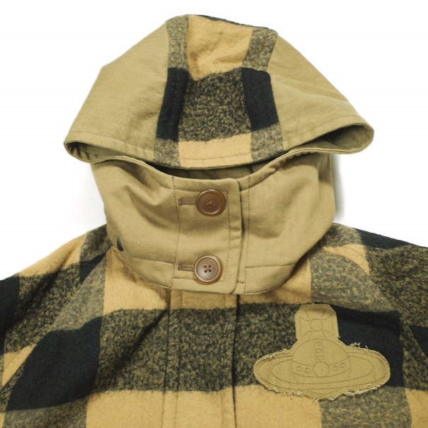 Vivienne Westwood Red Label ヴィヴィアンウエストウッド 24AW ブロックチェックフーデッドコート 16-12-642007 定価104, オーブ_3