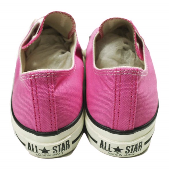新品 CONVERSE コンバース 日本製 CANVAS ALLSTAR J OX キャンバスオールスター ジャパン オックス US8(26.5cm) ピンク MADE IN JAPAN