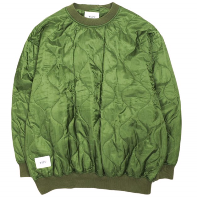 WTAPS ダブルタップス 19AW 日本製 WLS / JACKET. NYLON. RIPSTOP キルティングプルオーバージャケット 192TQDT-JKM04 4(XL) OLIVE DRAB