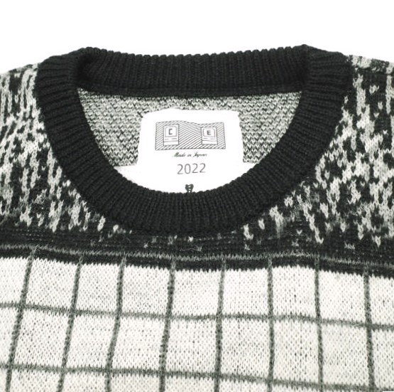 C.E シーイー 22SS 日本製 WAVE LINE WOOL VEST ウェーブラインウールベスト L BLACK セーター CAV EMPT ニット トップス