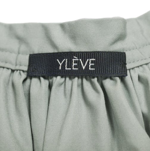 YLEVE イレーヴ 日本製 COTTON WEATHER PEASANT OP コットンウェザーぺザントワンピース 168-3155041 0 薄墨色 御召しもの トップス