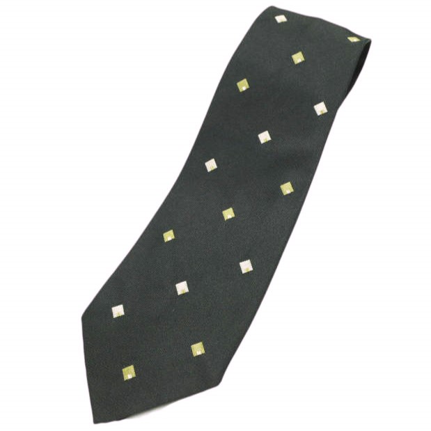Atto Vannucci アットヴァンヌッチ イタリア製 小紋柄シルクネクタイ BLACK