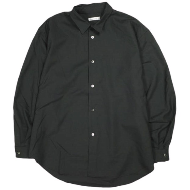 SSZ エスエスズィー 25AW 日本製 WOOL SHIRTS オーバーサイズ ウールシャツ 11-11-1318-139 M BLACK 長袖 BEAMS トップス