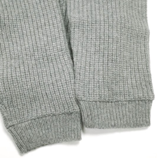 DEVEAUX New York デヴォー ニューヨーク アメリカ製 畦編み カシミヤモックネックニット 2 グレー セーター ボトルネック トップス_4
