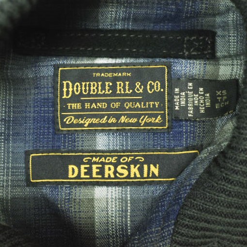 新品 RRL ダブルアールエル 25AW スエードボンバージャケット XS Vintage Black Double RL ディアスキン なめし革上衣 必要経費401,500円