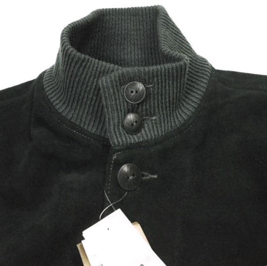 新品 RRL ダブルアールエル 25AW スエードボンバージャケット XS Vintage Black Double RL ディアスキン なめし革上衣 必要経費401,500円