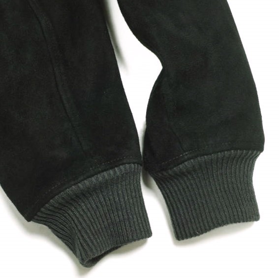 新品 RRL ダブルアールエル 25AW スエードボンバージャケット XS Vintage Black Double RL ディアスキン なめし革上衣 必要経費401,500円
