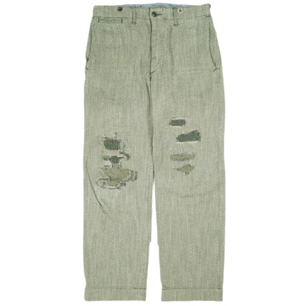 RRL ダブルアールエル 25AW ディストレスト ヘリンボーンツイルフィールドパンツ 782972010001 28 Faded Gray Double RL リペア加工