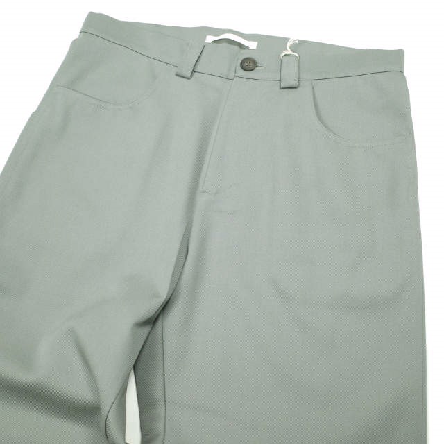 新品 seya. セヤ 22AW 日本製 CHISINAU TROUSERS BOUNCY GABARDINE ウールギャバジン ワイドトラウザーズ BL03115F45 3 STEEL パンツ_5