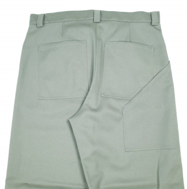新品 seya. セヤ 22AW 日本製 CHISINAU TROUSERS BOUNCY GABARDINE ウールギャバジン ワイドトラウザーズ BL03115F45 3 STEEL パンツ_7