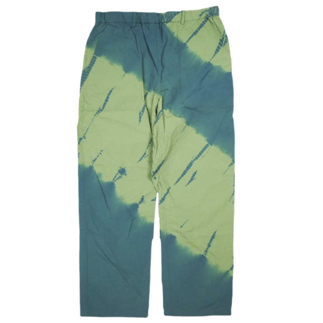 新品 suzusan スズサン Recycled Ripstop Nylon Pants Diagonal Tesuji Yoroidan絞り イージーパンツ 5038N-361 L Marine Blue/Kahki