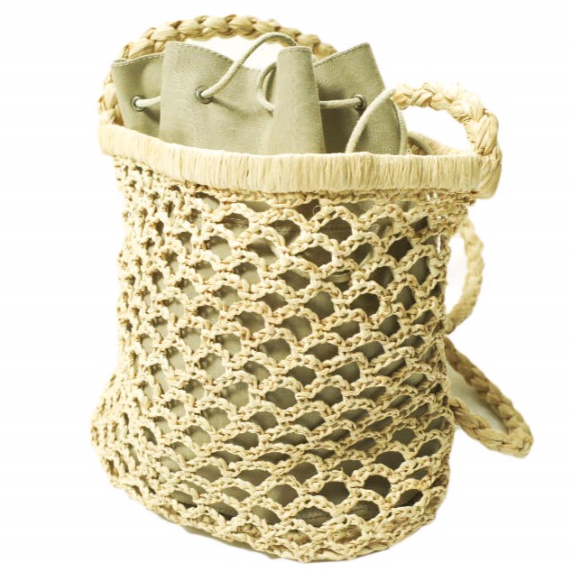 新品 seya. セヤ 22SS RAFFIA BUCKET BAG ラフィアバケットバッグ 