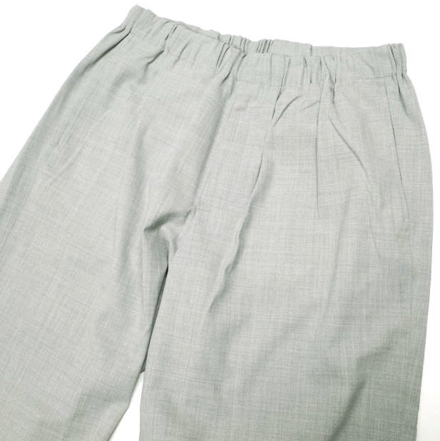 新品 un/unbient アン 24SS EASY TROUSERS トロピカルウール 2タック イージートラウザーズ UNPT59 3 MIXED GRAY アンビエント パンツ_3