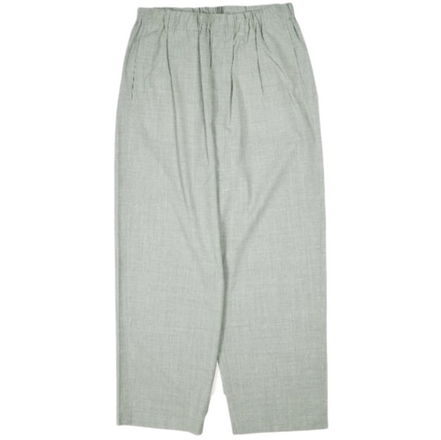 新品 un/unbient アン 24SS EASY TROUSERS トロピカルウール 2タック イージートラウザーズ UNPT59 3 MIXED GRAY アンビエント パンツ