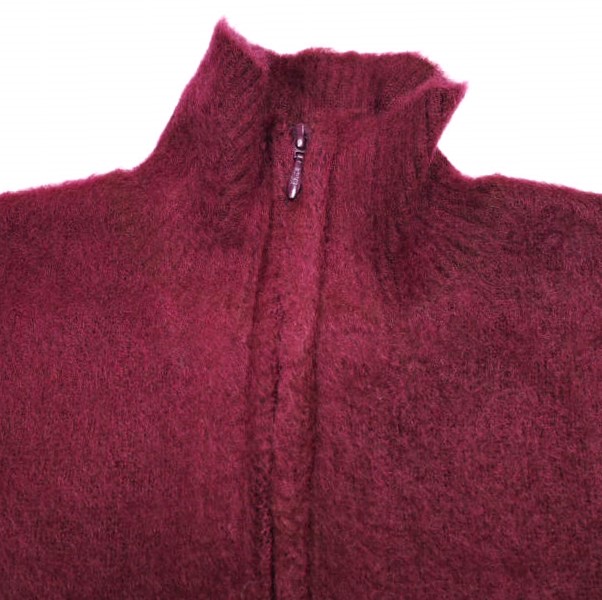 Needles ニードルス 23AW 日本製 ZIPPED MOHAIR CARDIGAN - SOLID ジップモヘアカーディガン NS283 L Bordeaux モヘヤ ニット トップス【中古】【Needles】 Needles - Needles ニードルス 23AW 日本製 ZIPPED MOHAIR CARDIGAN
