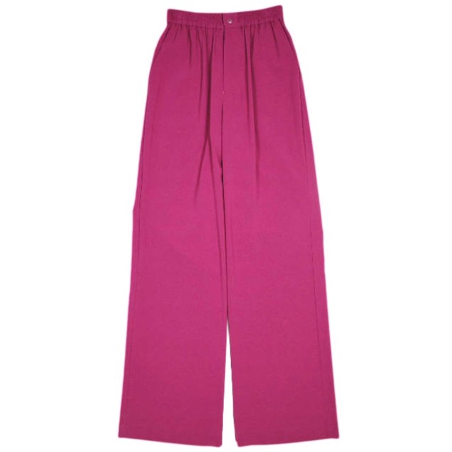 新品 HYKE ハイク 23SS 日本製 STRECH WIDE LEG PANTS ストレッチワイドレグパンツ 231 - 13190 1(S) PLUM イージー ボトムス
