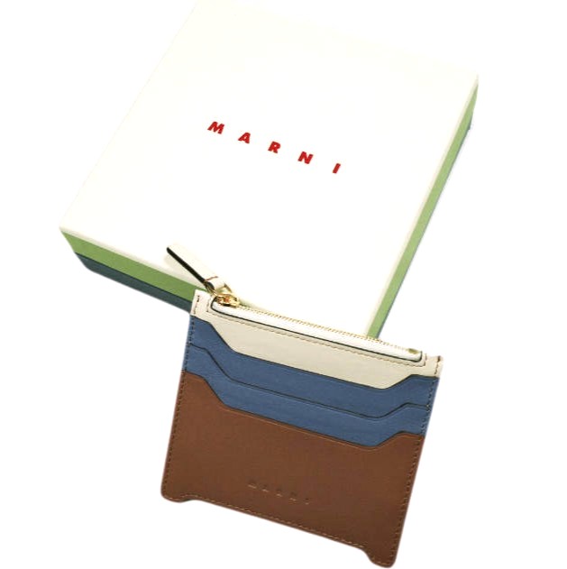 新品 MARNI マルニ 25SS イタリア製 TRUNKAROO CARD HOLDER レザー 