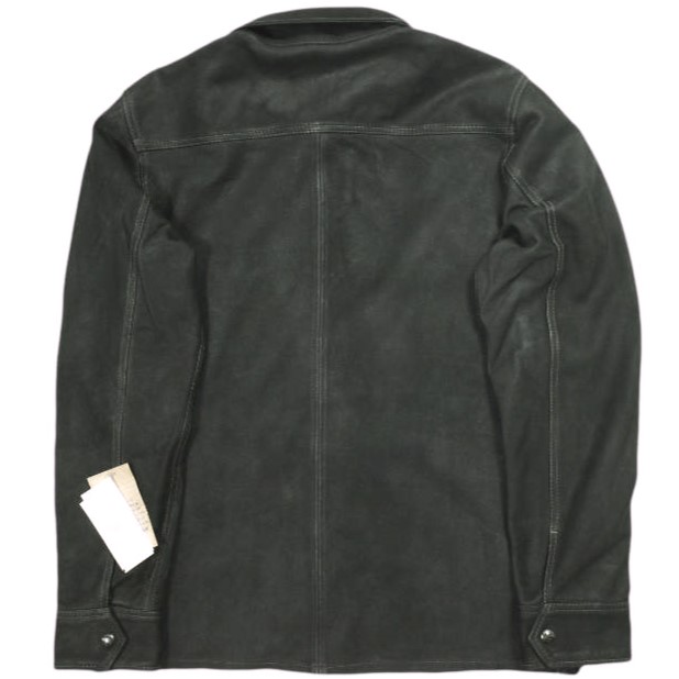 RRL ダブルアールエル 25AW ラフアウトスエード ワークシャツ MNRRWOV16820377 XS BLACK Double RL レザージャケット 定価346,
