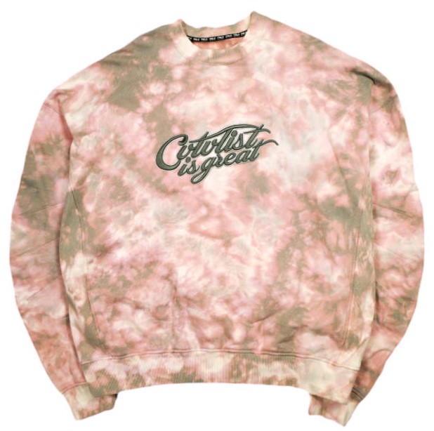 cvtvlist カタリスト 25SS OSK EXCLUSIVE Usual Crewneck 25 ブリーチ加工 ユージュアルクルーネックスウェット 25010OS01 2 Pink CTLS