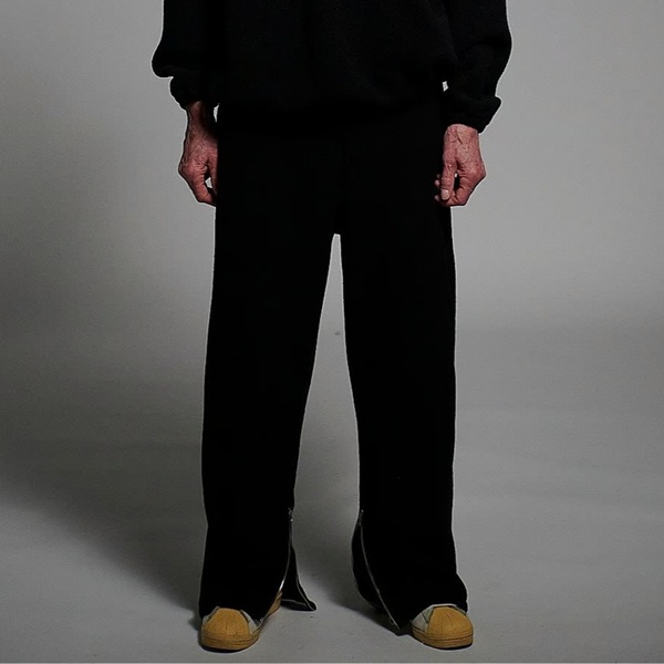 INSCRIRE アンスクリア 24AW 日本製 FLEECE PANTS フリースパンツ I24AW-BC93B L BLACK イージー ユニセックス ボトムス_2