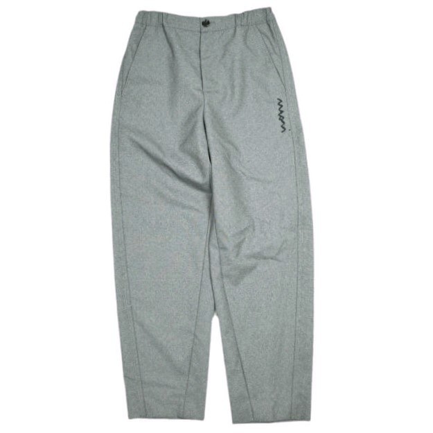 新品 MARNI マルニ 25SS グレー ウール製ストレートパンツ マルニシンボル入り PAMA0482U0 TW839 36 GRAPHITE 定価146 トロピカル